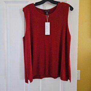 Eileen Fisher Ultrafine Merino Wool Shell XL New
